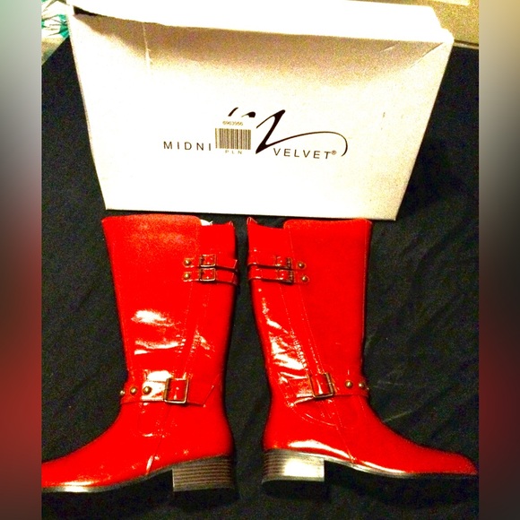 Buckle Riding Boot Red Size 10 - Picture 7 of 9